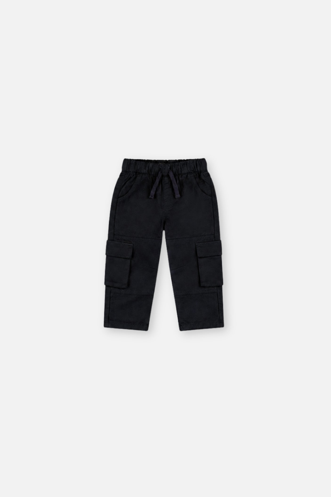 Pantalon en twill avec poches cargo bleu foncé pour bébé