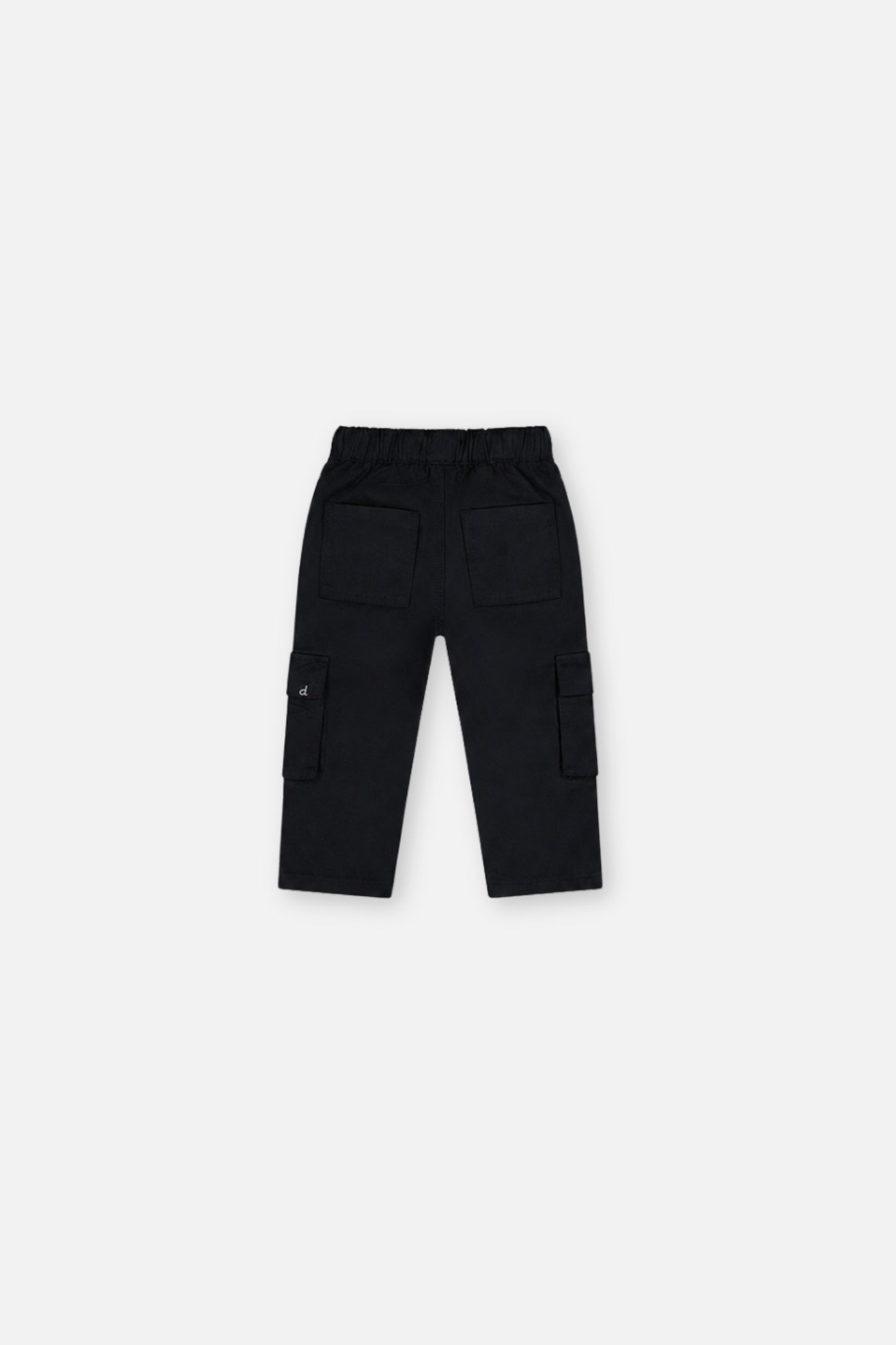 Pantalon en twill avec poches cargo bleu foncé pour bébé