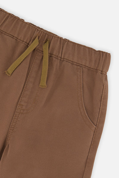 Baby Twill Pants With Cargo Pockets Neutral Brown