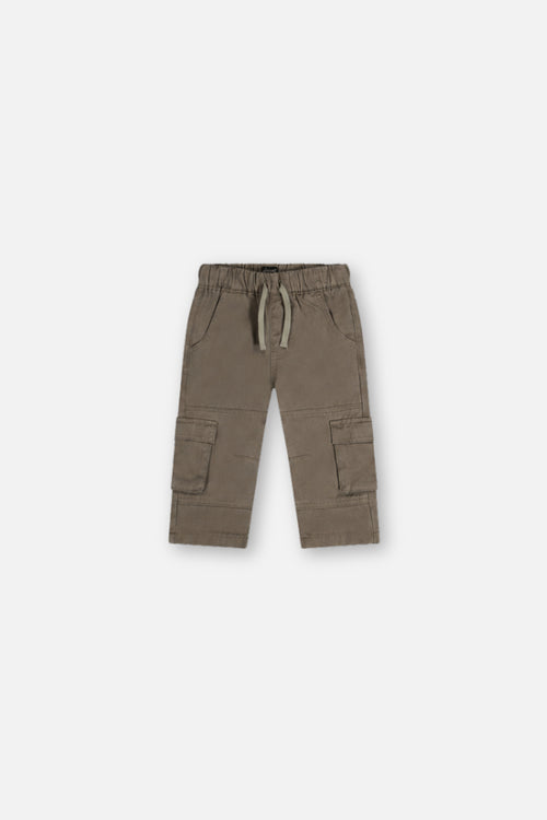Baby-Twill-Hose mit Cargotaschen Grau