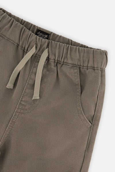 Baby Twill Pants With Cargo Pockets Grey