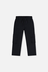 Twill Pants With Cargo Pockets Dark Blue - J20YB21_04810