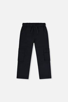 Twill Pants With Cargo Pockets Dark Blue - J20YB21_04810