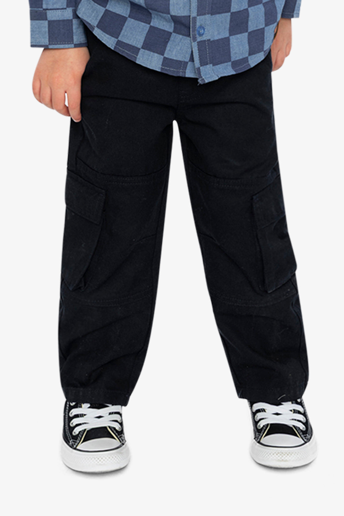 Twill Pants With Cargo Pockets Dark Blue - J20YB21_04810