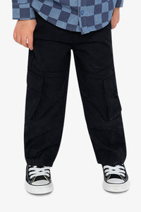 Twill Pants With Cargo Pockets Dark Blue - J20YB21_04810
