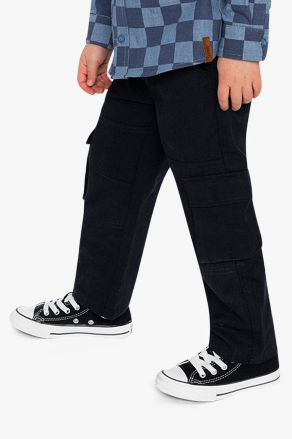 Twill Pants With Cargo Pockets Dark Blue - J20YB21_04810