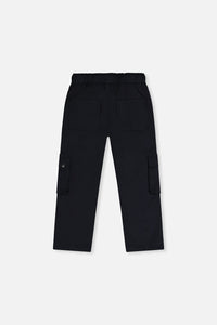 Twill Pants With Cargo Pockets Dark Blue - J20YB21_04810