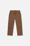 Twill Pants With Cargo Pockets Neutral Brown - J20YB21_09040