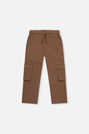 Twill Pants With Cargo Pockets Neutral Brown - J20YB21_09040