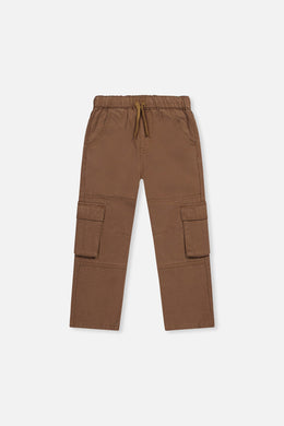 Twill Pants With Cargo Pockets Neutral Brown - J20YB21_09040
