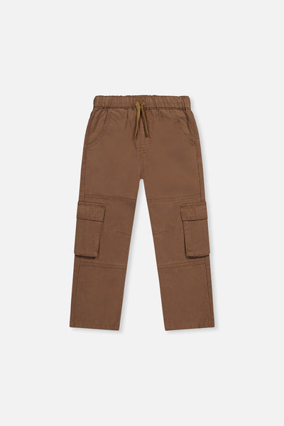 Twill Pants With Cargo Pockets Neutral Brown - J20YB21_09040