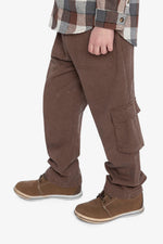 Twill Pants With Cargo Pockets Neutral Brown - J20YB21_09040