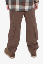 Twill Pants With Cargo Pockets Neutral Brown - J20YB21_09040