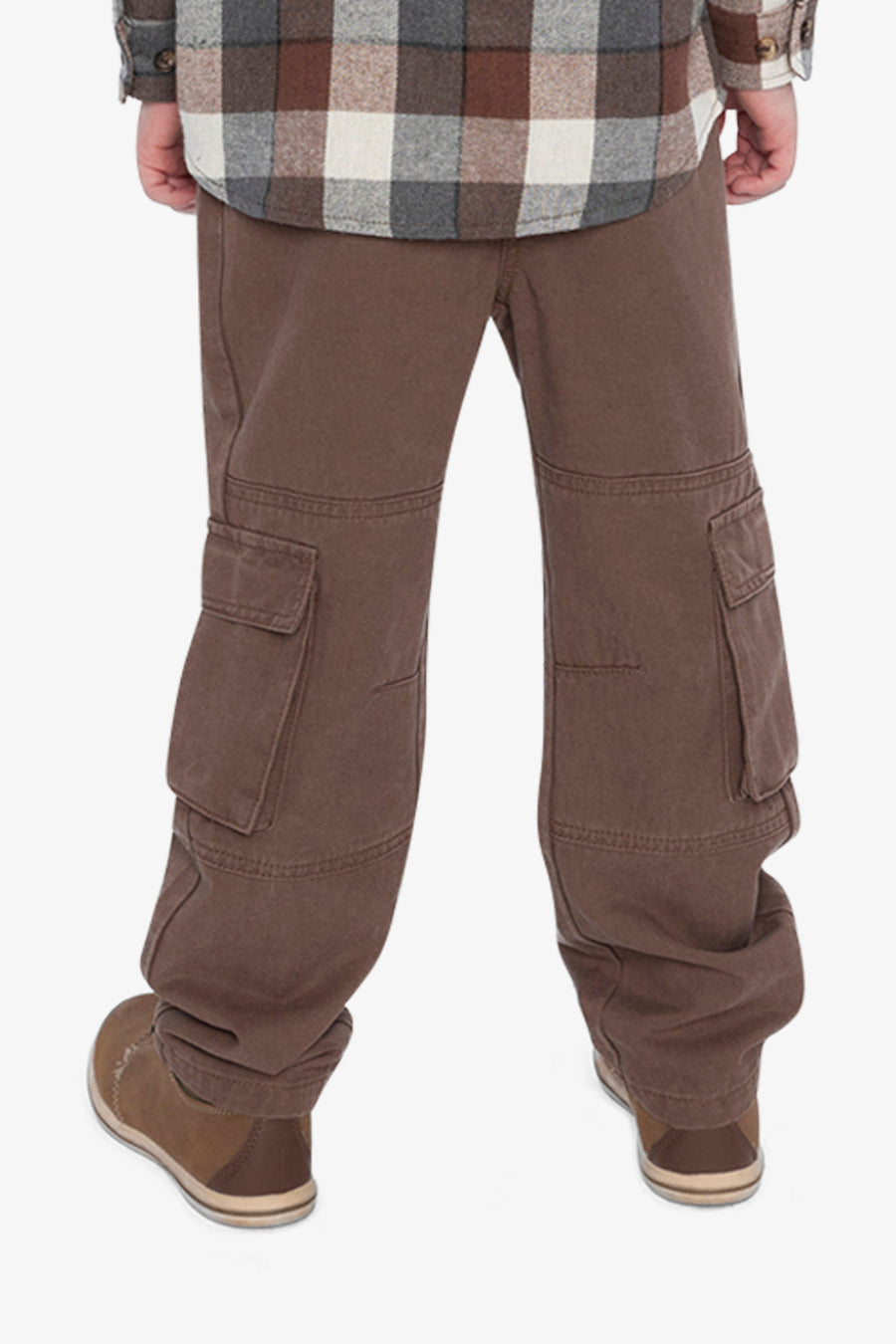 Twill Pants With Cargo Pockets Neutral Brown - J20YB21_09040