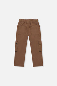 Twill Pants With Cargo Pockets Neutral Brown - J20YB21_09040