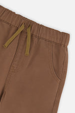 Twill Pants With Cargo Pockets Neutral Brown - J20YB21_09040