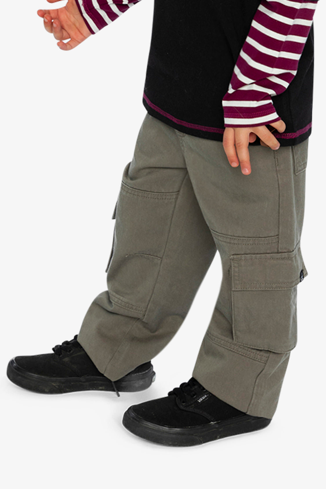 Twill Pants With Cargo Pockets Grey - J20YB21_09680
