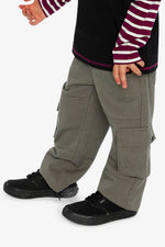 Twill Pants With Cargo Pockets Grey - J20YB21_09680