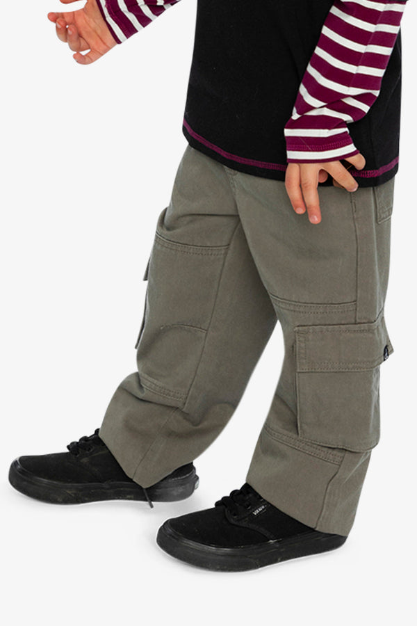 Twill Pants With Cargo Pockets Grey - J20YB21_09680