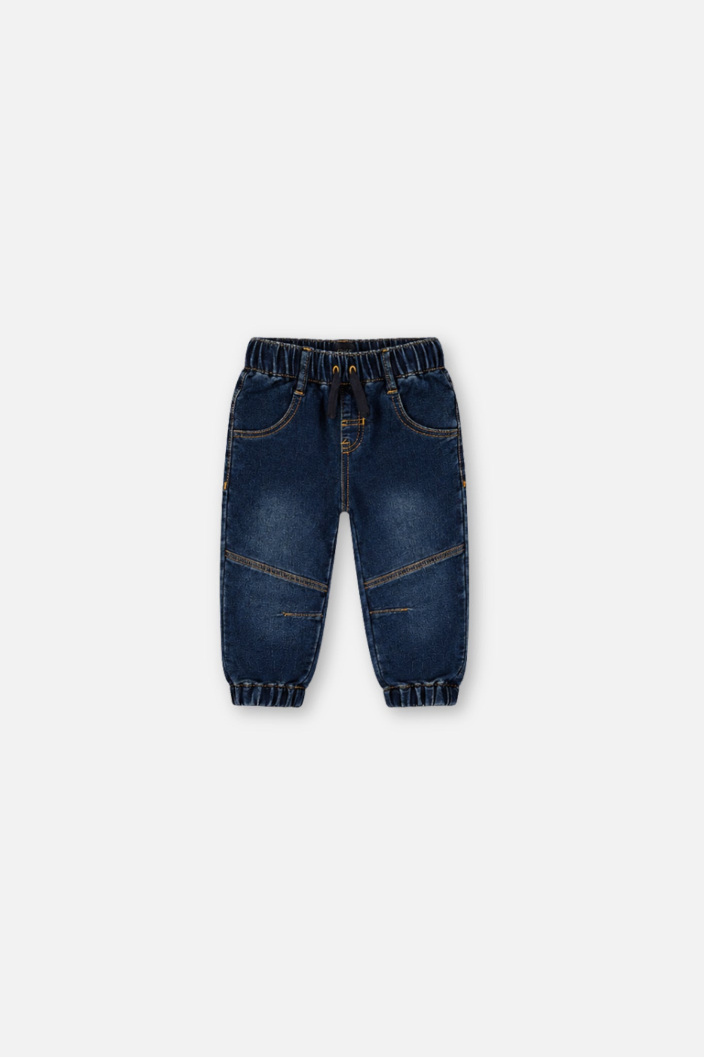 Pantalon de jogging en molleton style denim bleu marine pour bébé