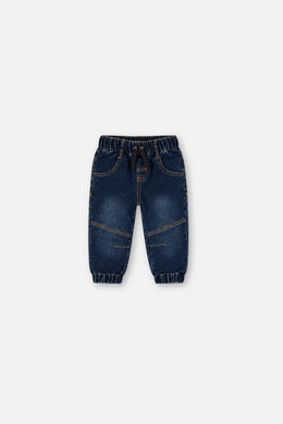 Baby French Terry Denim Jogginghose Marineblau