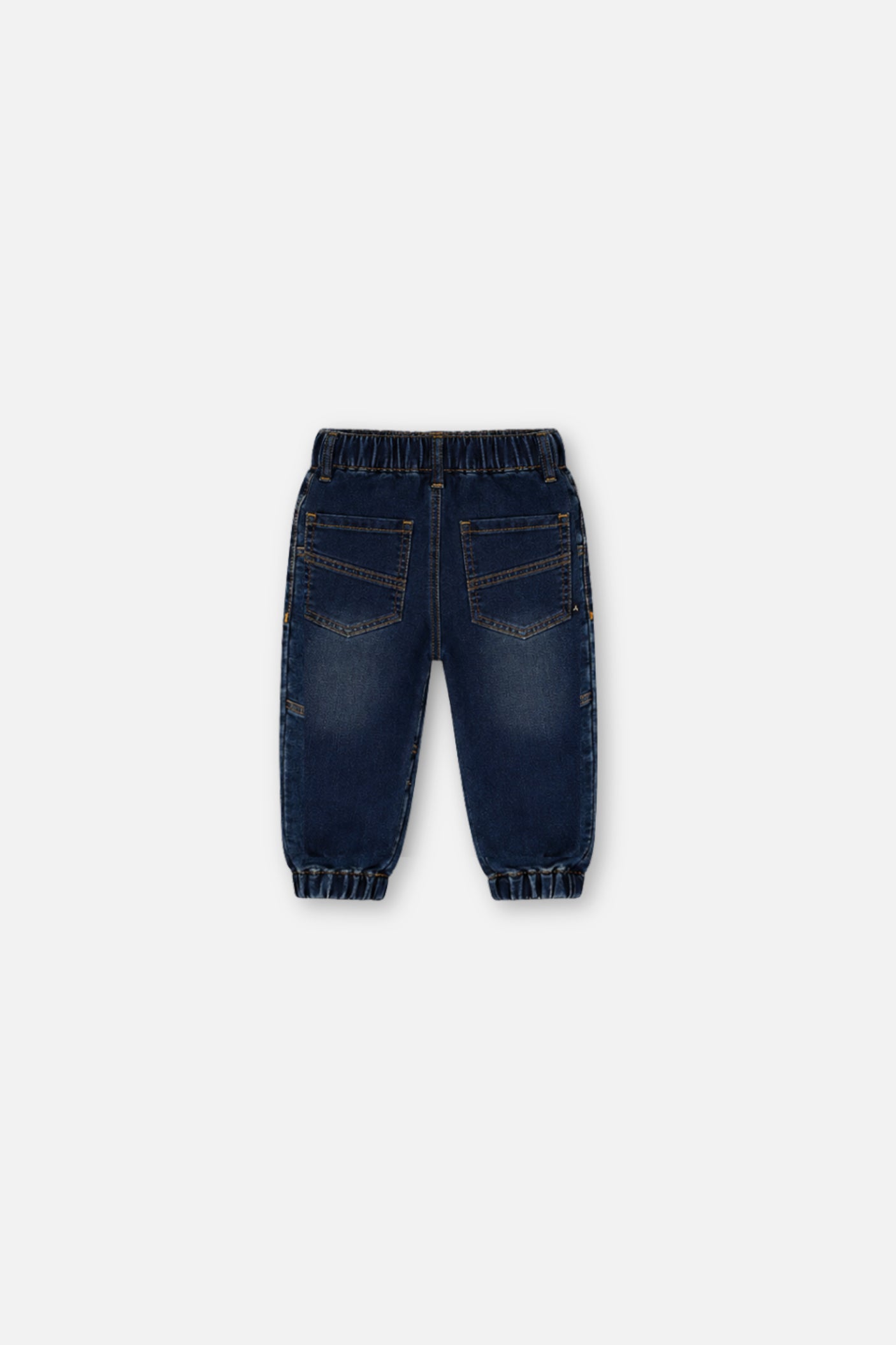 Pantalon de jogging en molleton style denim bleu marine pour bébé