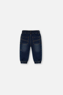 Baby French Terry Denim Jogginghose Marineblau