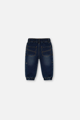 Baby French Terry Denim Jogginghose Marineblau