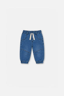 Pantalon jogging en molleton style denim bleu clair pour bébé