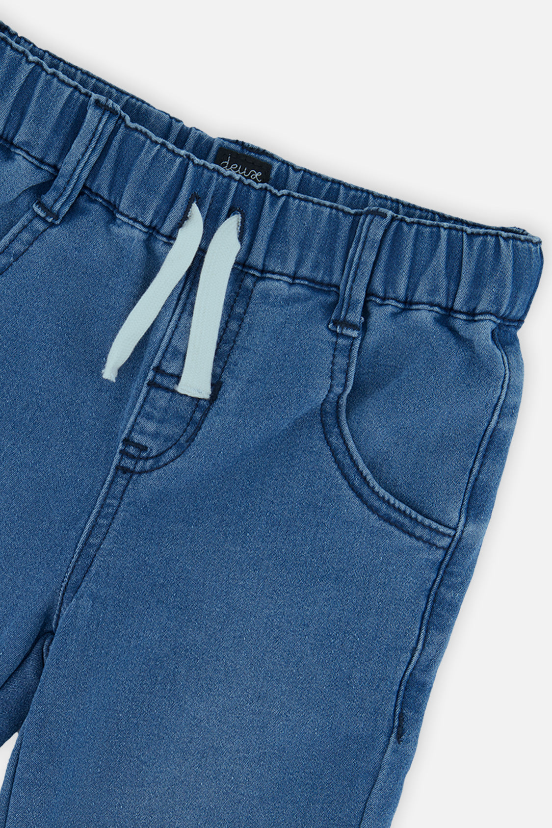 Pantalon jogging en molleton style denim bleu clair pour bébé