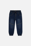 French Terry Denim Jogger Pants Navy Blue - J20YB24_01230