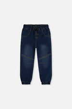 French Terry Denim Jogger Pants Navy Blue - J20YB24_01230