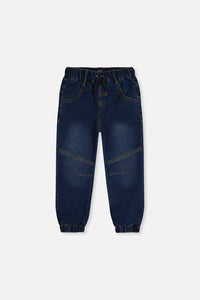 French Terry Denim Jogger Pants Navy Blue - J20YB24_01230