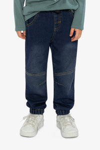 French Terry Denim Jogger Pants Navy Blue - J20YB24_01230