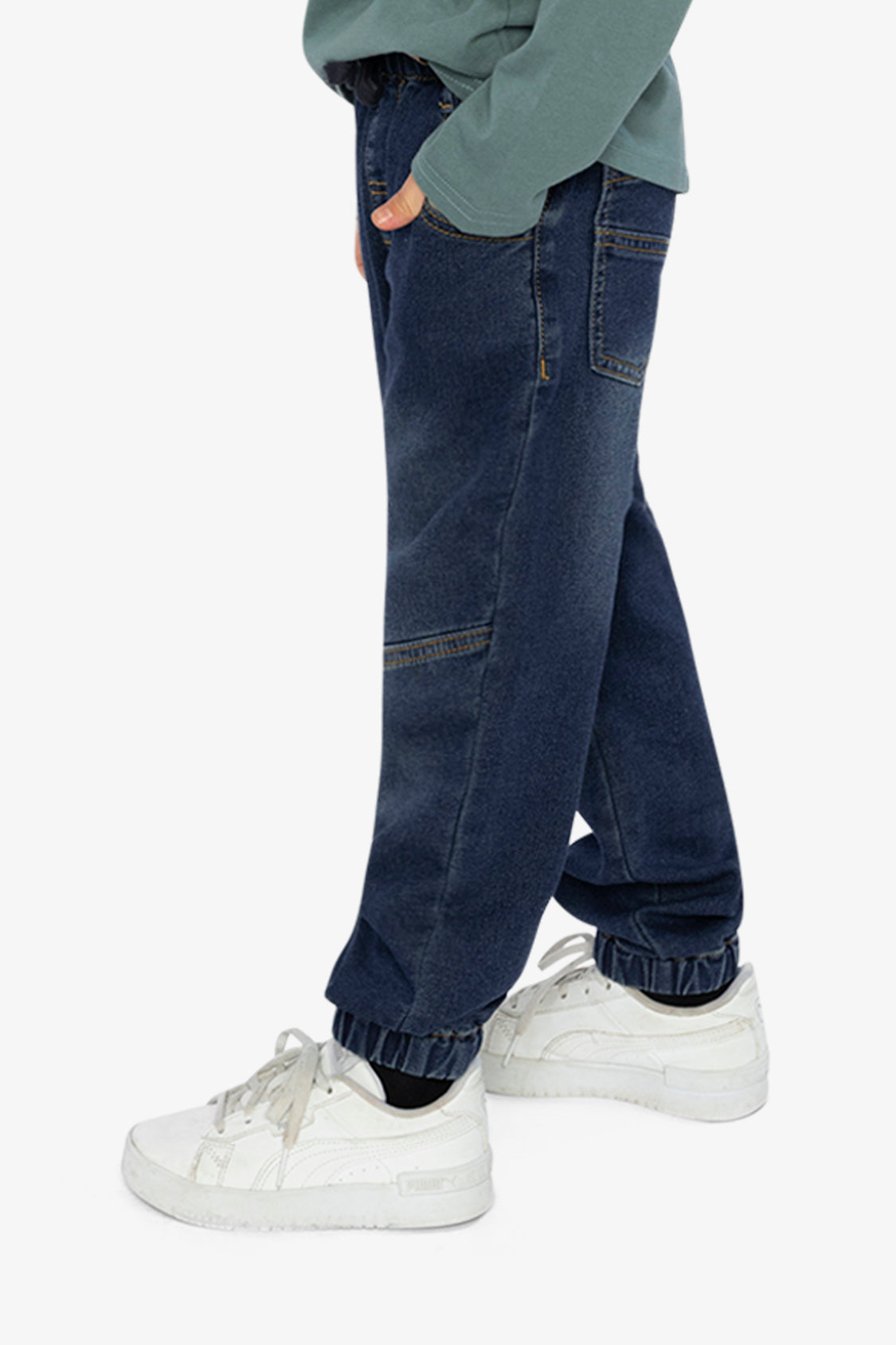 French Terry Denim Jogger Pants Navy Blue - J20YB24_01230