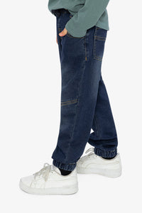 French Terry Denim Jogger Pants Navy Blue - J20YB24_01230