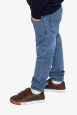 French Terry Denim Jogger Pants Light Blue - J20YB24_01250