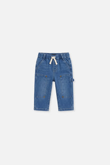 Baby French Terry Denim Hose Hellblau
