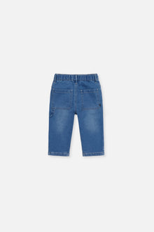 Baby French Terry Denim Hose Hellblau