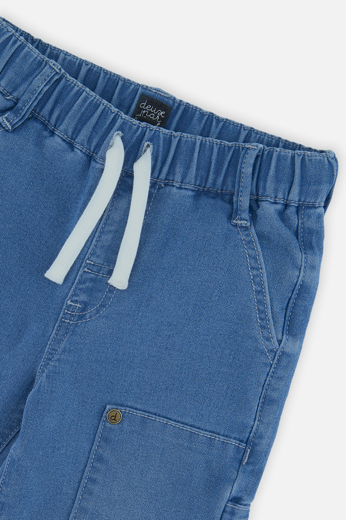 Baby French Terry Denim Pants Light Blue
