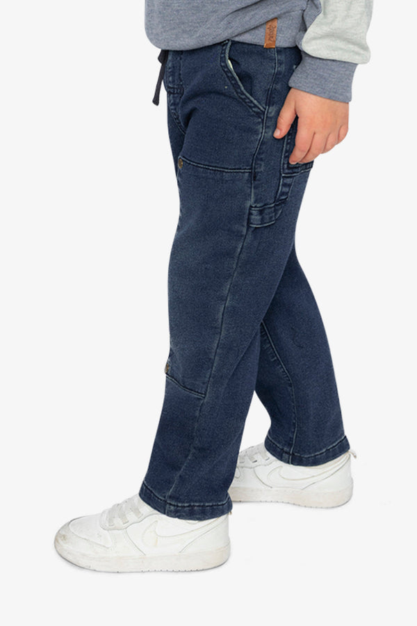 French Terry Denim Pants Navy Blue - J20YB25_01230
