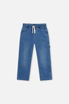 French Terry Denim Pants Light Blue - J20YB25_01250