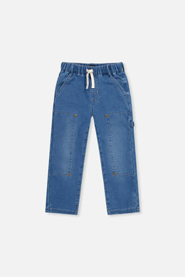 French Terry Denim Pants Light Blue - J20YB25_01250