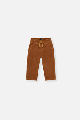 Baby Stretch Corduroy Pants With Cargo Pocket Brown Sugar
