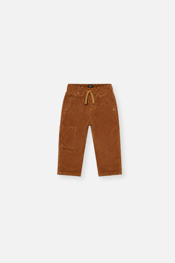 Baby Stretch Corduroy Pants With Cargo Pocket Brown Sugar