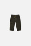 Baby Stretch Corduroy Pants With Cargo Pocket Dark Grey