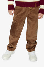 Stretch Corduroy Pants With Cargo Pocket Brown Sugar - J20YB26_01740