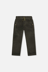 Stretch Corduroy Pants With Cargo Pocket Dark Grey - J20YB26_03070