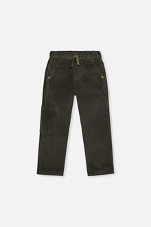 Stretch Corduroy Pants With Cargo Pocket Dark Grey - J20YB26_03070