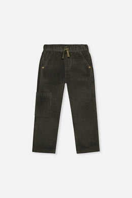 Stretch Corduroy Pants With Cargo Pocket Dark Grey - J20YB26_03070